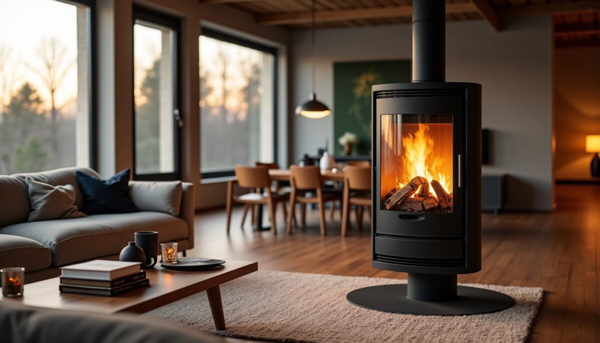 Poêle à bois suspendu : performance de chauffe comparée à un modèle classique