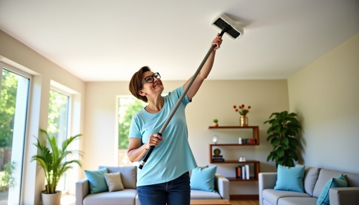 Nettoyer un plafond sans effort : dites adieu à la fatigue et aux douleurs